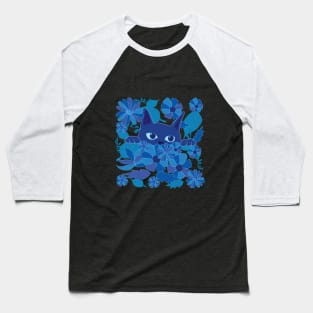 Blue cat hunting Baseball T-Shirt